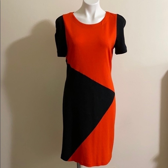 Yoana Baraschi Dresses & Skirts - YOANA BARASCHI Vintage black/red color/block Midi dress large
